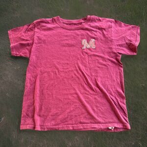 MACON BACON Tshirt Youth Medium Burgundy Fair Used Condition ￼